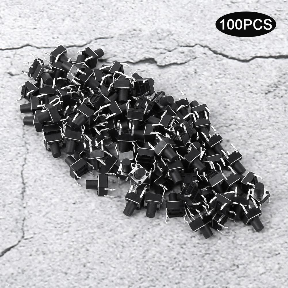 100pcs Momentary Tactile Push Button Switch Mini Micro Tact Switch Accessory 6 x 6 x 8mm