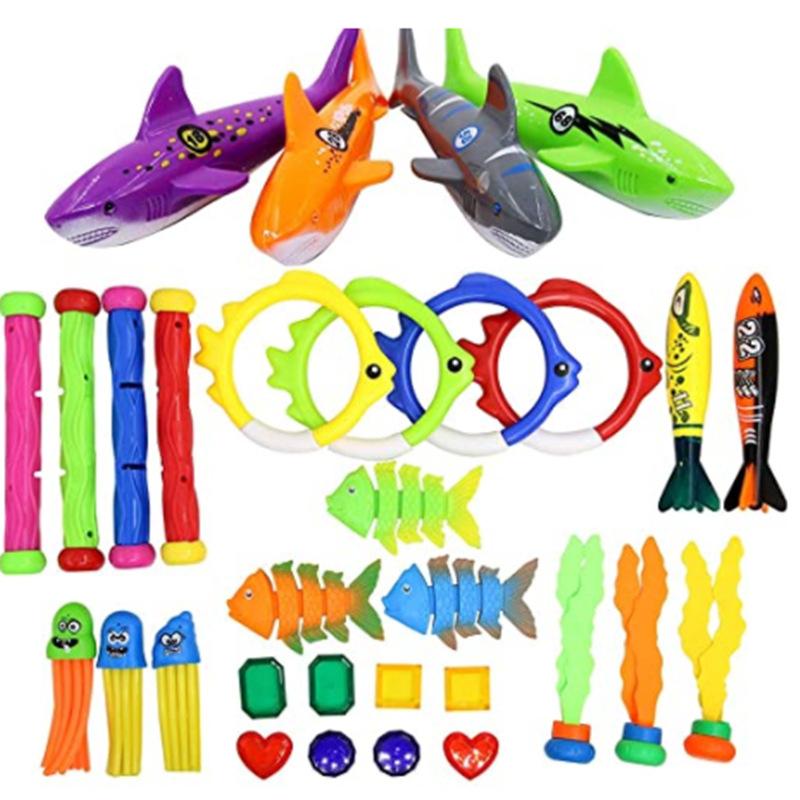 Summer Children Swimming Octopus Pool Diving Toys Water Sports Water Play Toys Diving Stick Gem Set Underwater Grabbing Toys DDJ