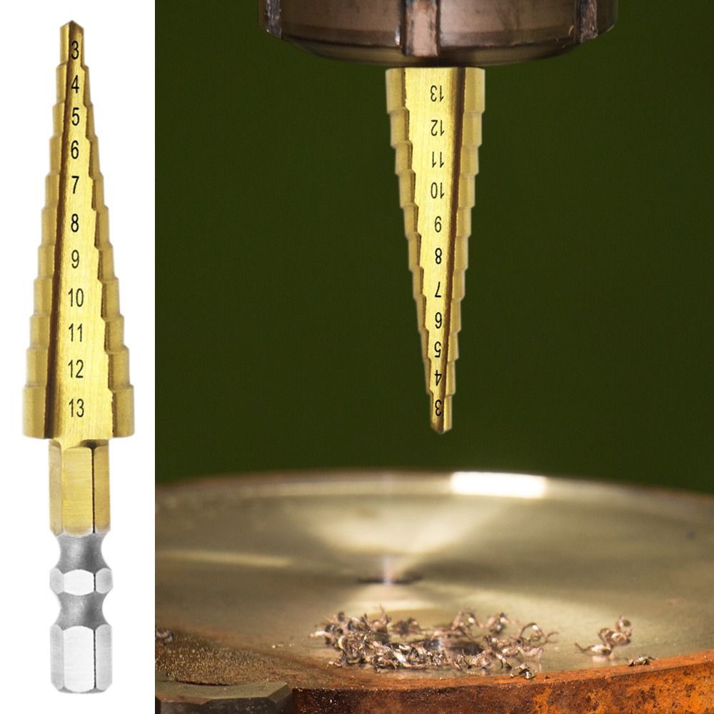 3-13mm Step Drill Multi-function Hexagon Shank Step Drill Twists Bit High Quality High-speed Steel Hole Opener Drill Bit