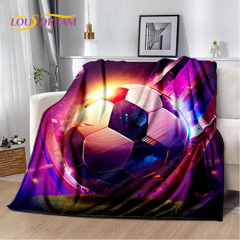 Football Field Soccer Sport Cartoon 29 Style Soft Blanket,Soft Throw Blanket for Home Bedroom Bed Sofa Travel Cover Child Gift