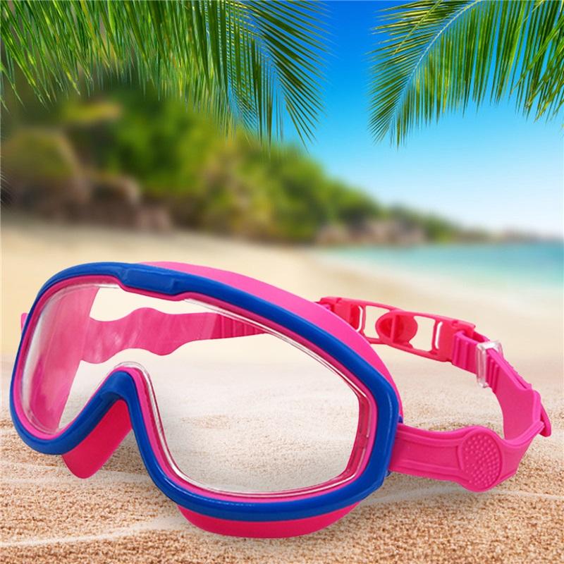 Big Frame Kids Swim Goggles Anti Fog Wide View Swimming Gear for Boys Girls Children Glasses for Swimming Pool