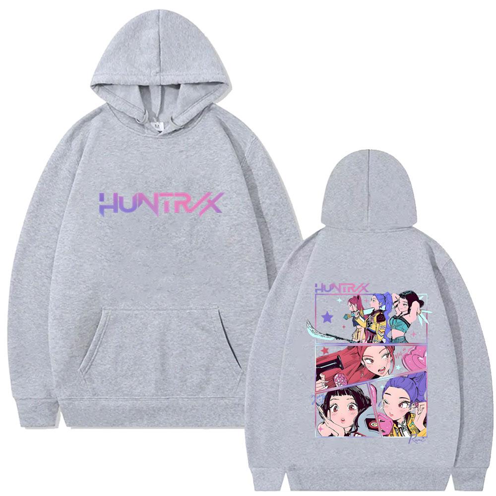 Movie KPop Demon Hunters Rumi Mira Zoey Graphic Hoodie Men Women Korean Fashion Trend Streetwear Unisex Pullover