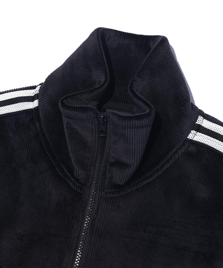 DISTN9NE Embroidered Lettering Corduroy Track Zip-Up Lp4Tf867_Black