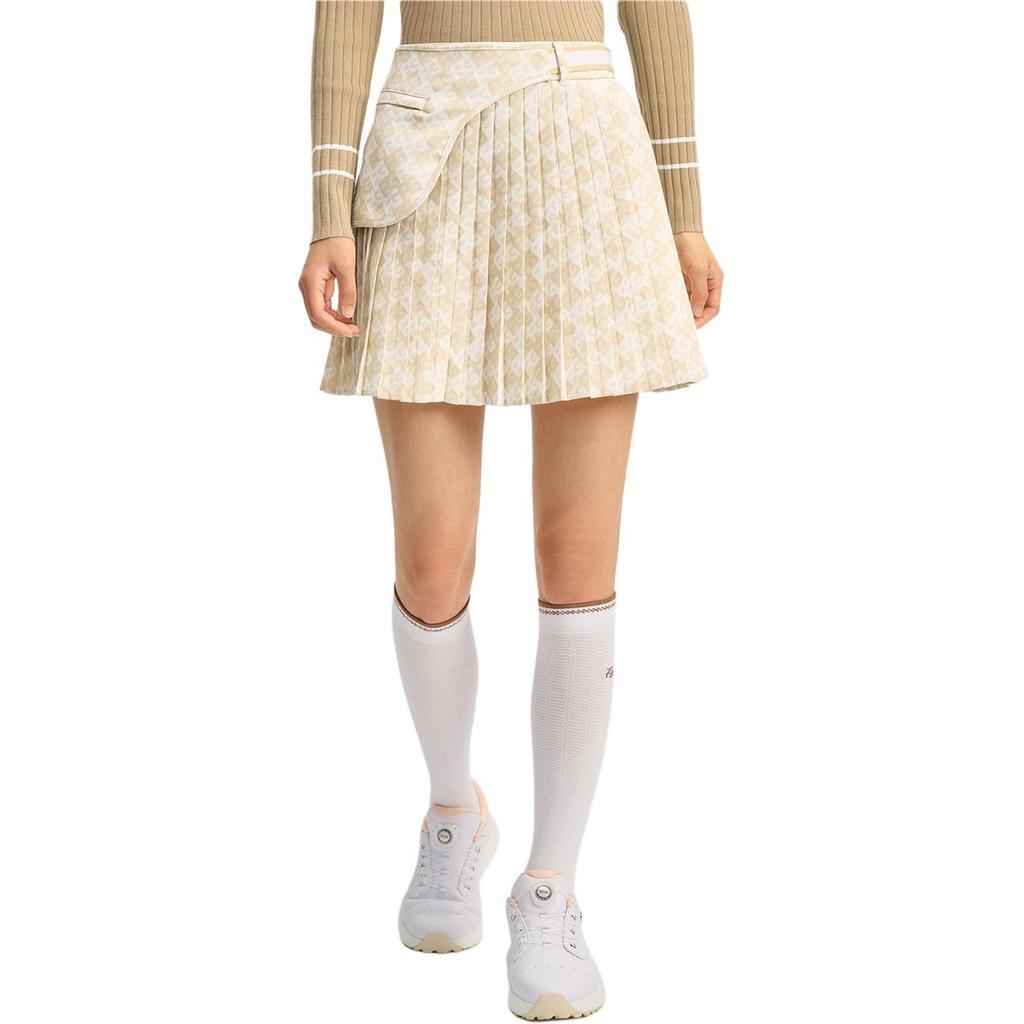 Fila Golf Series Fashion Versatile Simple Skirt Pants Casual Skirt Women Skirts Light-Khaki-Yellow A11W515312F-LK