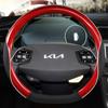 Carbon Fiber Car Steering Wheel Cover For KIA K5 KX5 K2 K3 GT Brand Rio Cerato Sportage Stinger EV6 EV6 GT EV6 GT-line