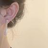 Korean ins feng shui drop pearl earrings, simple personality and cold wind stud earrings, fashionable light luxury temperament earrings