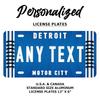 Custom Metal Sign Detroit Lions Personalized License Plate Car Decor