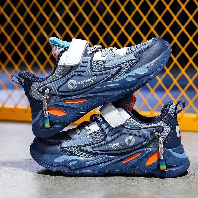 Breathable Sports Shoes Mesh Casual Shoes Middle and Large Children Elementary School Students Soft Platform Dad Shoes Running Lightweight Boys Child