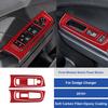 Red Carbon Fiber Front Door Windlow Button Sticker For Dodge Charger 2015-