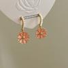 Colorful Zircon Drip Glaze Hoop Earrings: Chic Light Luxury Style for Fashion-Forward Women
