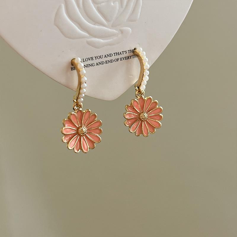 Colorful Zircon Drip Glaze Hoop Earrings: Chic Light Luxury Style for Fashion-Forward Women
