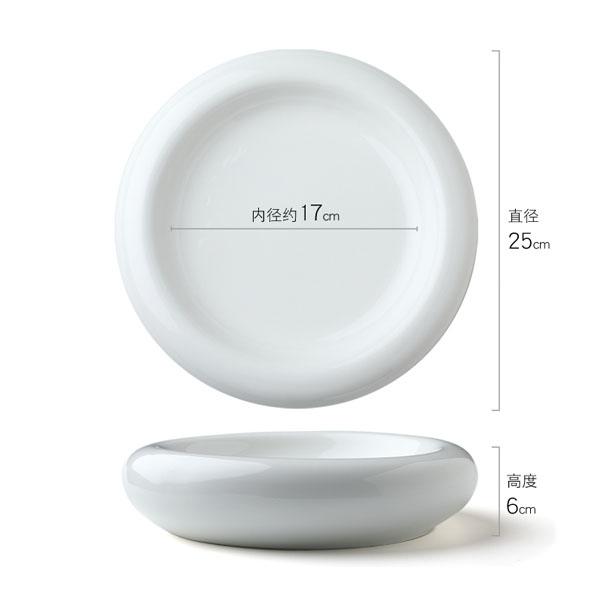 

Чисто белая керамическая двухслойная тарелка, креативная круглая десертная тарелка, тарелка для пасты, тарелки для закусок, специальная ресторанная посуда