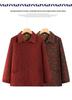 Plus Size Floral Print Long-Sleeve Jacket for Middle-Aged & Elderly Women - Casual Spring/Autumn Lapel Top