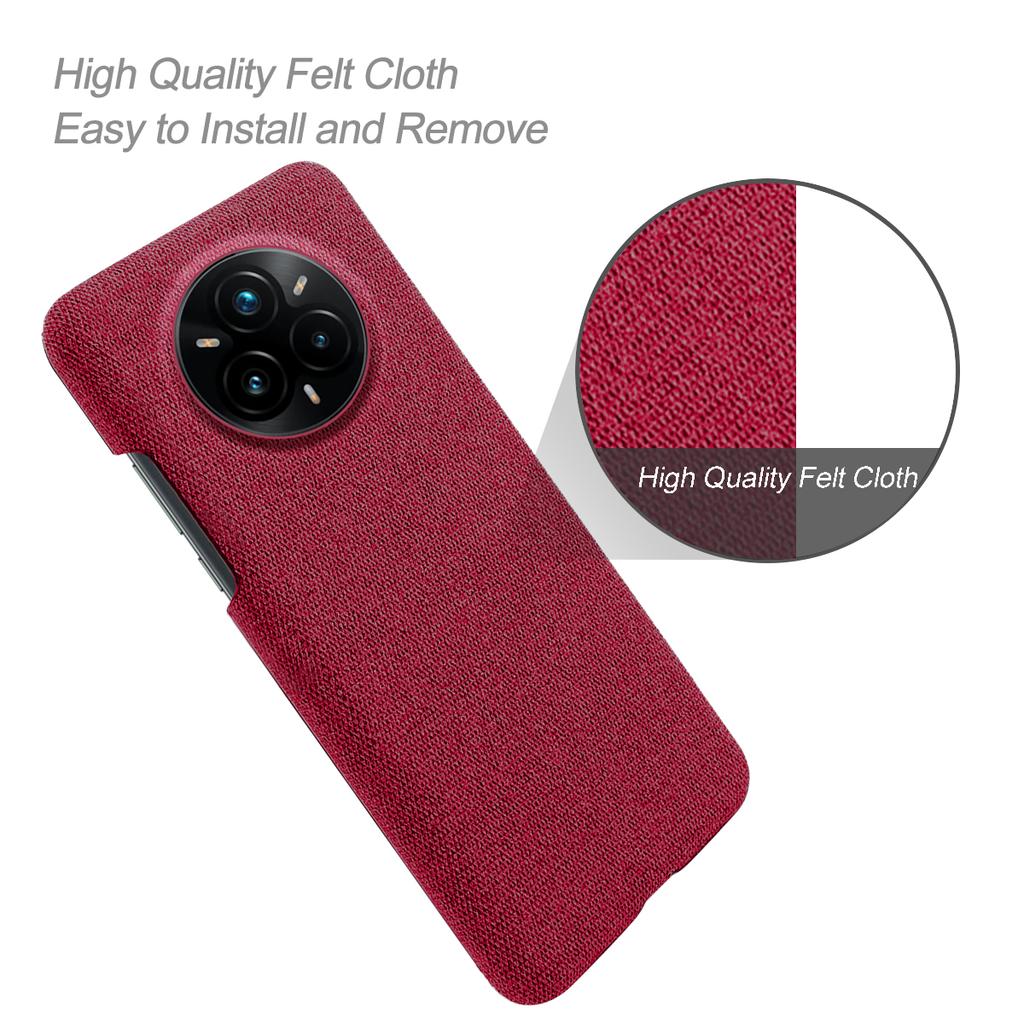 Pro Realme 14 Pro+ 5G Pouzdro na telefon Látková textura Ochranný PC zadní kryt proti poškrábání