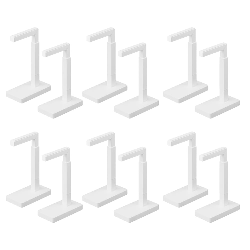 Iris Ohyama Stylish Anti-Tip Bars, Small, Set of 6, KTTB-S, White, Blends Into Any Interior
