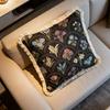 Washable Square Modern Farmhouse Couch Sofa Living Room Outdoor Cushion Decorative Tassel Couch Throw Pillow Covers