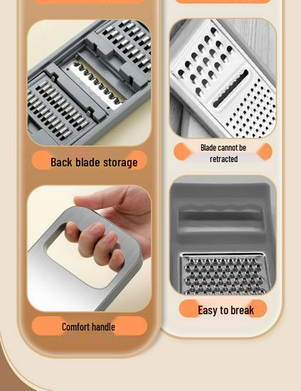 Multifunktionaler Gemüseschneider und -reibe aus 316er Edelstahl