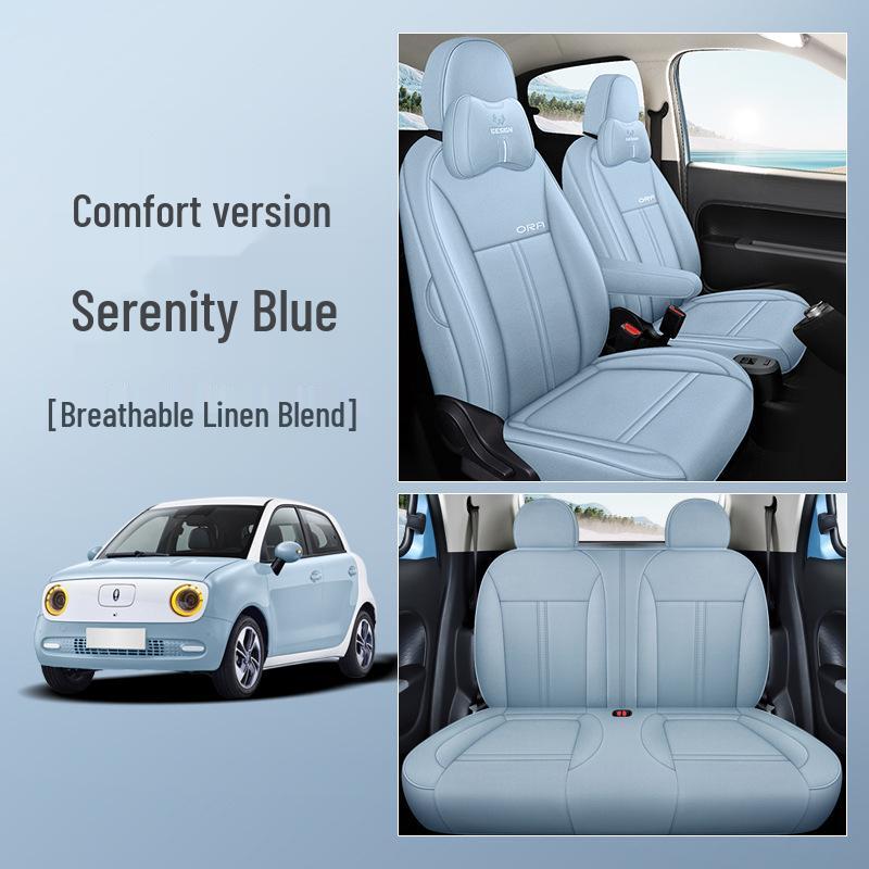 LJ Great Wall ORA Car Seat Cushion: Fashionable, Full Leather, All-Season Sports Cover.