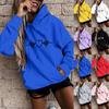 Kaixinjiuhao Women Fashion Casual Fun Print Hooded Sweatshirt Loose Sports Tops Pullover