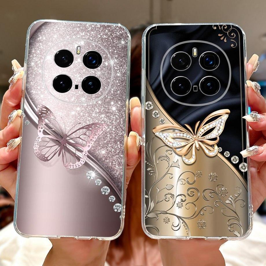 For Honor Magic 7 Pro Phone Case Magic7 Magic 6 Lite 5 Lite Back Cover Girly Fashion Flower Butterfly Paintong Soft TPU Bumper