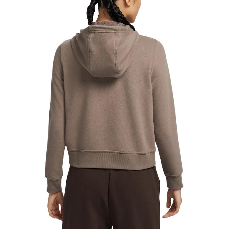 Nike Sweatshirts Women's Brown Hooded Moderate Cardigan FB5199-233