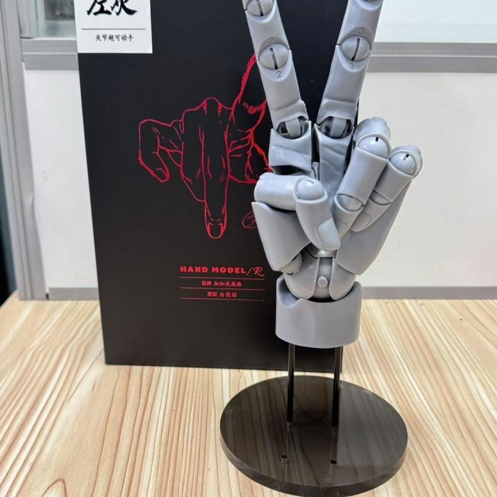 20CM 1:1 Hand New Left Hand Model Finger Joint Biomimetic Finger Joint Painting PVC Action Figure Kids Gift