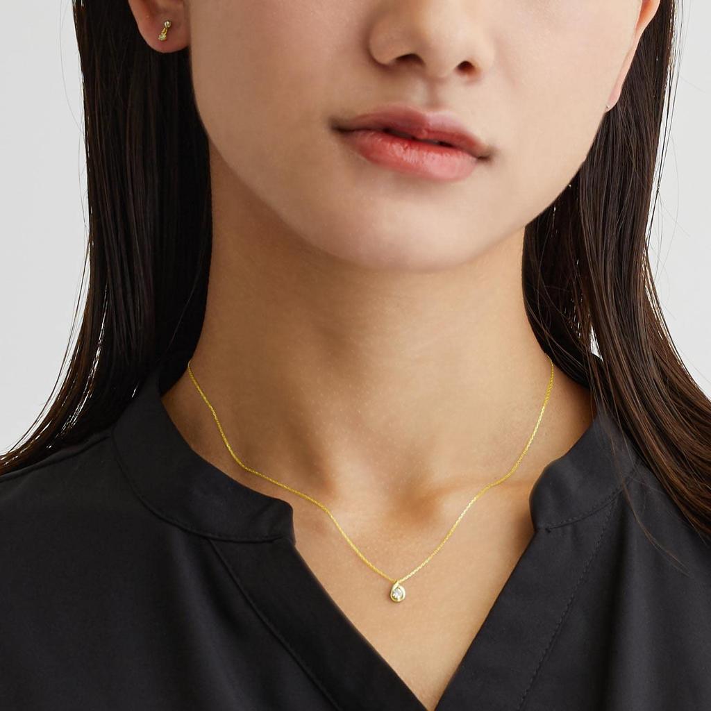 Lala Christie Diamond Single Design Necklace in 18K Gold 0.1ct (lp71-0010-yg)
