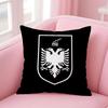 National Patriotic Symbol AAlbanians Flag Cushion Cover Pillowcase Short Plush Invisible zipper Room Sofa Cushion Cover