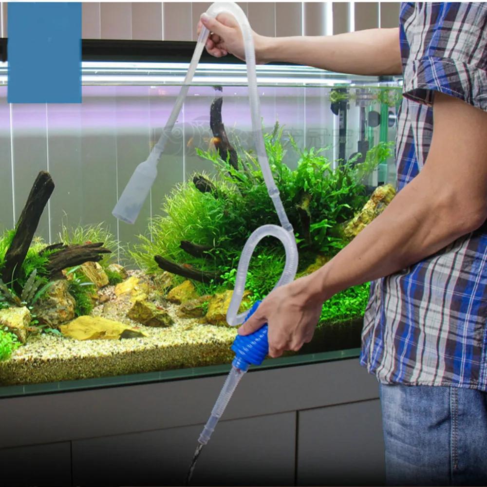 Akvaryum Sifon Balık Tankı Sifon Vakum Çakıl Su Filtresi Temizleyici Sifon Pompası Manuel Temizleyici DeğiştiriciGüvenli Vakum