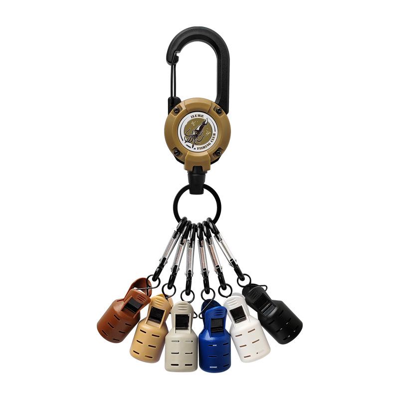 Love Lure Eging Carabiner Hook Set with Protective Case - Medium Size Squid Fishing Hook.