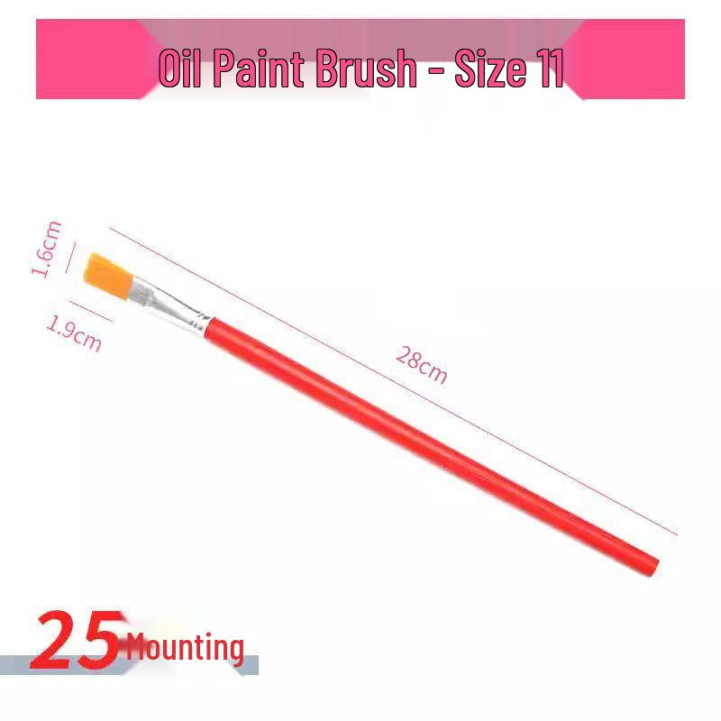 Small Flat Head Nylon Hair Paintbrush for Touch-Ups: Industrial & Art Use.