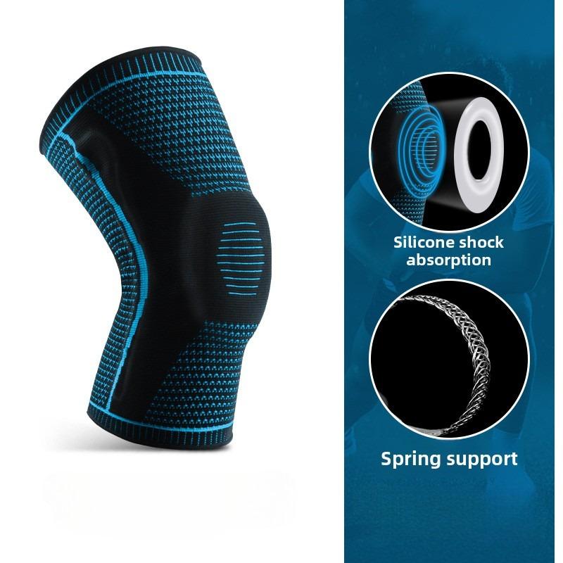 Single Knee Pads!Outdoor Sports Pressurized Silicone Breathable Knee Pads Mountaineering Running Basketball Cycling Knitting Knee Pads