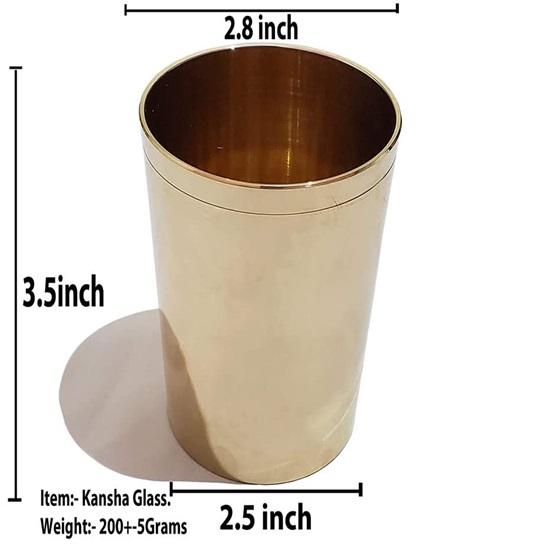 Kansa Glass Handmade, Serve ware Drinkware Glass 1 Piece, 200 Ml
