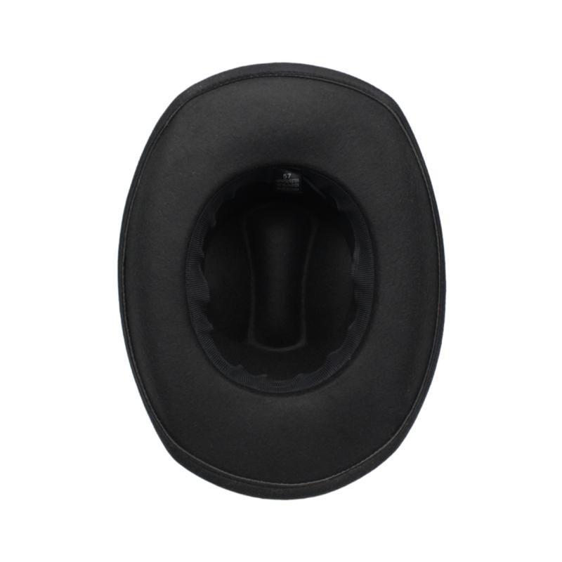 Fashionable Water Diamond Fedora Hat Western Cowboy Hat Wool Large Brim Upturned Versatile Hat Men Women Winter