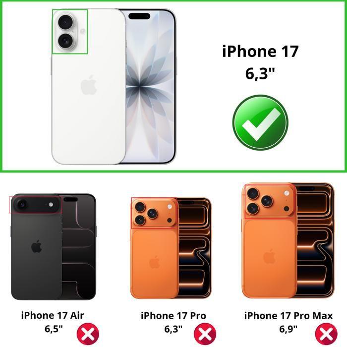 Coque - PHONILLICO - iPhone 17 - Silicone Gel TPU - Protection Souple - Ultra Mince