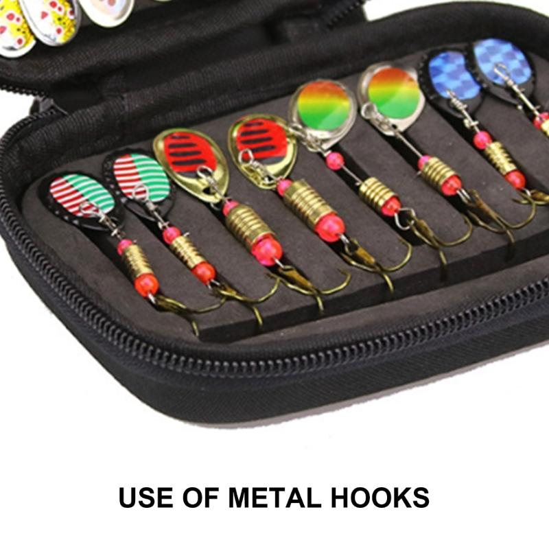 16 Stück Spinnerbaits Angelköder Metallköder Künstlicher Spinnerbait für Hechtköder Forellenköder