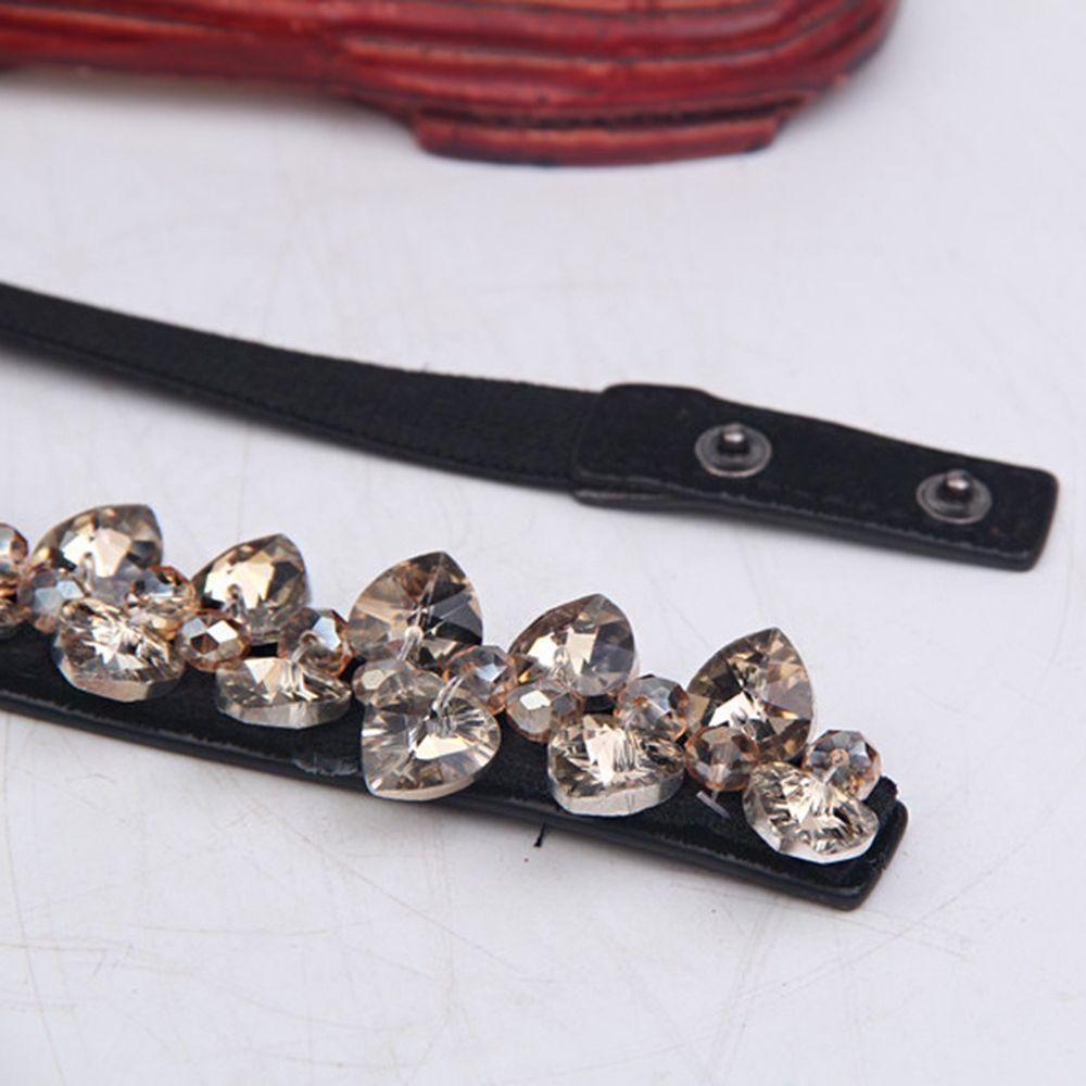 All-match Rhinestone Crystal Elastic Belt Waist Corset Belts Women Waist Belt Elastic Cummerbunds