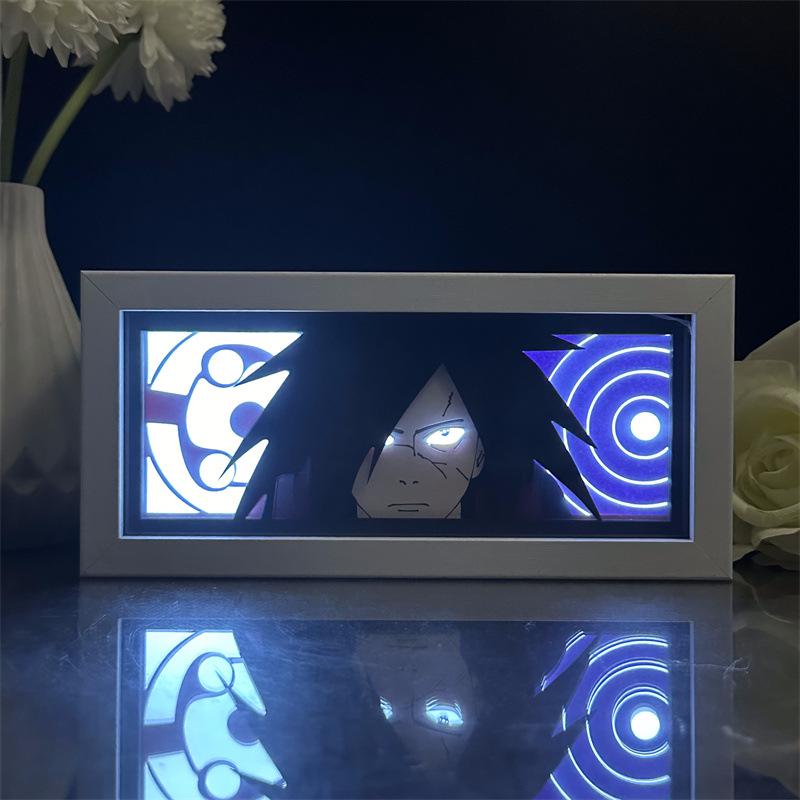 Naruto Anime Paper Carving Lamp: Desktop Ornament & Photo Frame Figurine