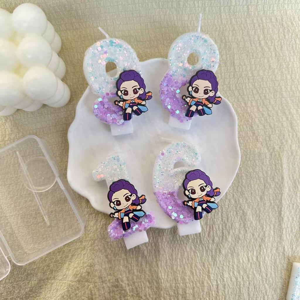 KPOP Hunting Demon Theme Creative Birthday Candles 1/9 Children's Birthday Party DIY Creative Birthday Candles