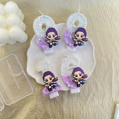 Lovely Kpop Demon Hunting Themed Creative Birthday Candles 1-9 DIY Creative Birthday Candles for Children's Birthday Parti