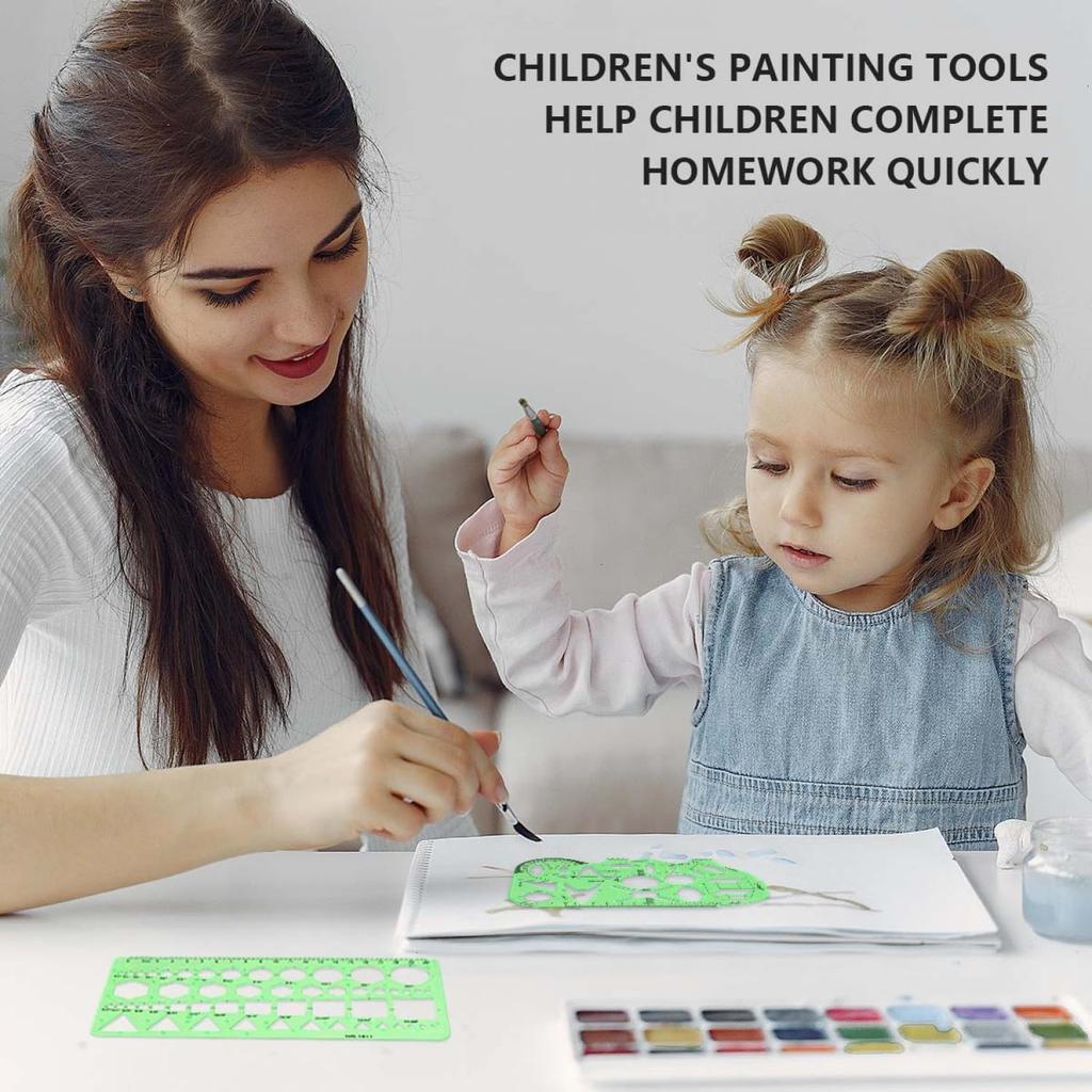 SenseYo 7 Pack Drawings Templates Stencil, Circle Template for Geometric Drawing Stencils, Plastic Clear Circle Stencils Architecture Supplies