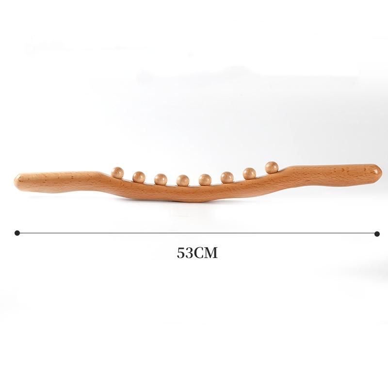Massage Stick Beech Wood Massage Stick for Back Therapy Universal Tendon Massager Guasha Scraping Relaxing Point Treatment Tool