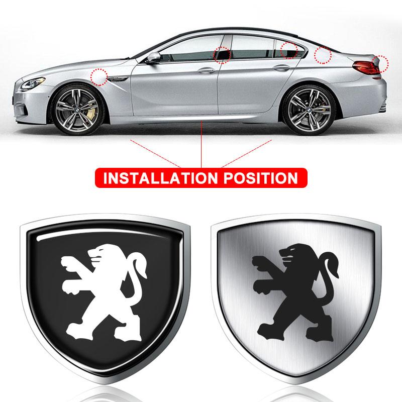 1 Stück 3D Metall Auto Türschutz Emblem Auto Karosserie Abzeichen Aufkleber Styling Für Peugeot 308 408 508 RCZ 208 3008 2008 206 207 108 406 407 408 206 207 208 306
