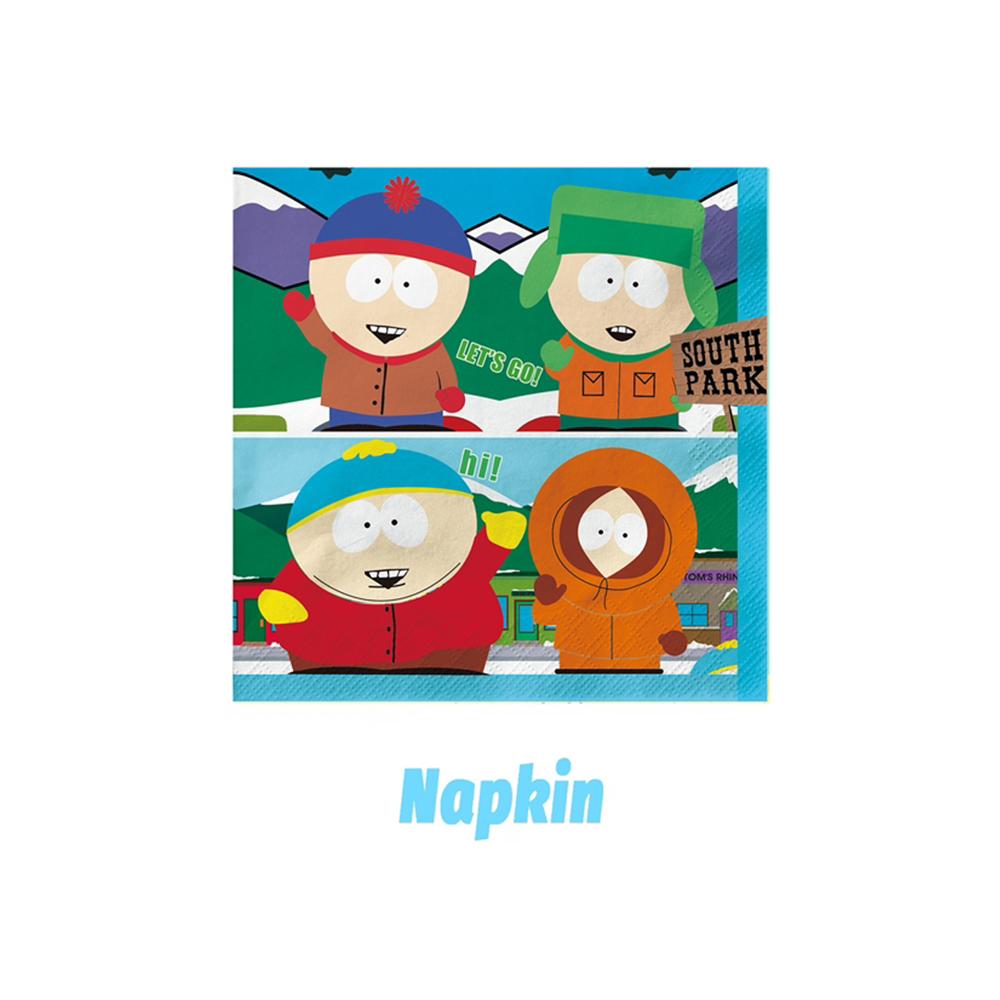 51 Stück South Park Themenparty Geschirr für Geburtstagsdekorationen-10 Gäste