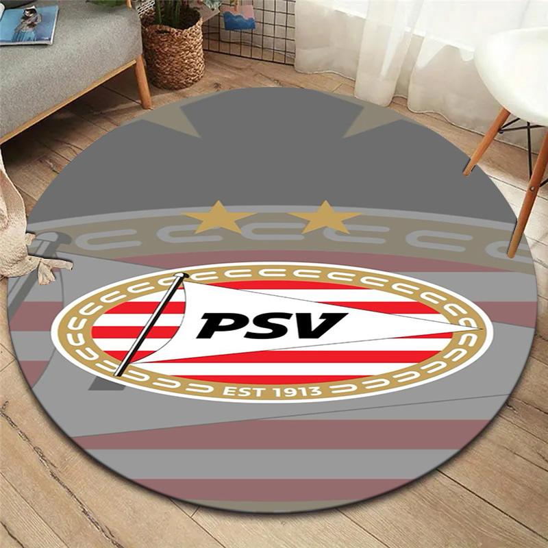 Philips Sport Vereniging Round Area Rug,Carpet Rug for Living Room Bedroom Sofa Playroom Decor,Non-slip Floor Mat