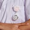 Niedliche Krankenschwester-Uhr mit Katzenpfoten-Brosche und Clip, einziehbare Teleskop-Taschenuhr für Krankenschwester, Arzt, Rettungssanitäter