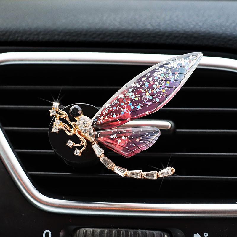 Exquisite Legierung Strass Biene Schmetterling Libelle Auto Lüftungsschlitz Parfüm Clip