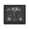 Digital Clock Temperature and Humidity Display Waterproof Wall Clock Indoor Thermometer with LCD