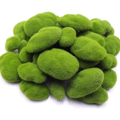 10pcs Green Crafting Fake Stone Simulation Plant DIY Garden Decoration Creative Crafts Artificial Moss Rocks
