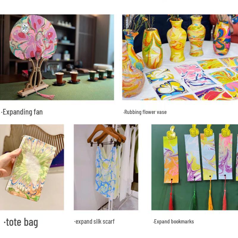 DIY Marbling Fan Art Kit - 10-Person Set
